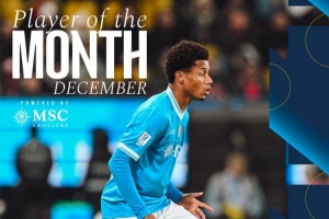 7场3球1助攻!那不勒斯官方:28岁边锋内雷斯当选队内12月最佳