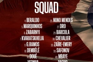 巴黎vs马赛名单：登贝莱在列，K7回归，阿什拉夫上轮染红停赛