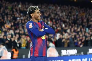 18岁零209天，亚马尔是西甲单赛季打进10球第4年轻的球员