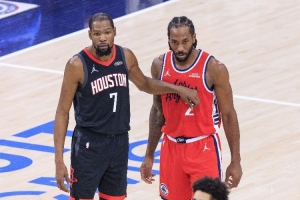 死神杜VS战神卡！ESPN预测明天胜率：快船36.2% 火箭63.8%